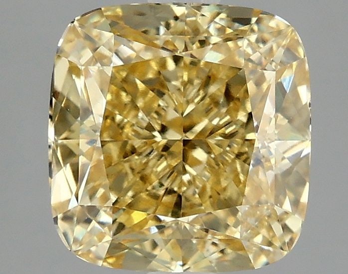 Loose Diamond - CUSHION MODIFIED 2.95ct Fancy Vivid Yellow VS1: Loose Diamond - CUSHION MODIFIED 2.95ct Fancy Vivid Yellow VS1 Source: This is a real non-mined Diamond that has been grown in a lab Shape: CUSHION MODIFIED Carats: 2.95 Color: Fancy Vivid Yellow Cert