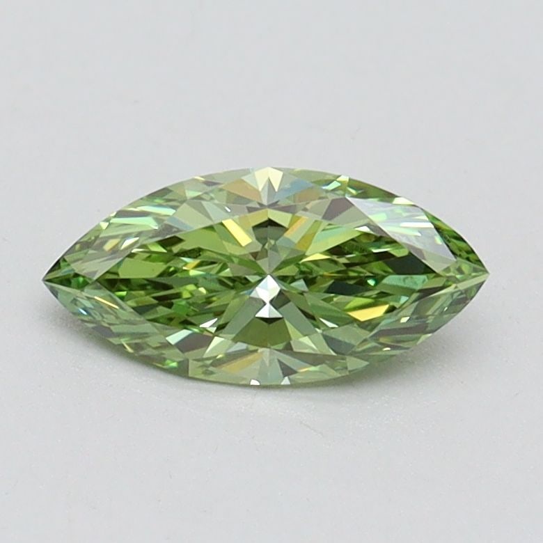 Loose Diamond - MARQUISE 0.56ct Fancy Vivid Green VVS2: Loose Diamond - MARQUISE 0.56ct Fancy Vivid Green VVS2 Source: This is a real non-mined Diamond that has been grown in a lab Shape: MARQUISE Carats: 0.56 Color: Fancy Vivid Green Certification: IGI Vi