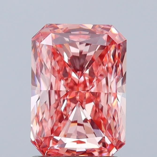 Loose Diamond - RADIANT 1.72ct Fancy Vivid Brownish Pink VS1: Loose Diamond - RADIANT 1.72ct Fancy Vivid Brownish Pink VS1 Source: This is a real non-mined Diamond that has been grown in a lab Shape: RADIANT Carats: 1.72 Color: Fancy Vivid Brownish Pink Certific