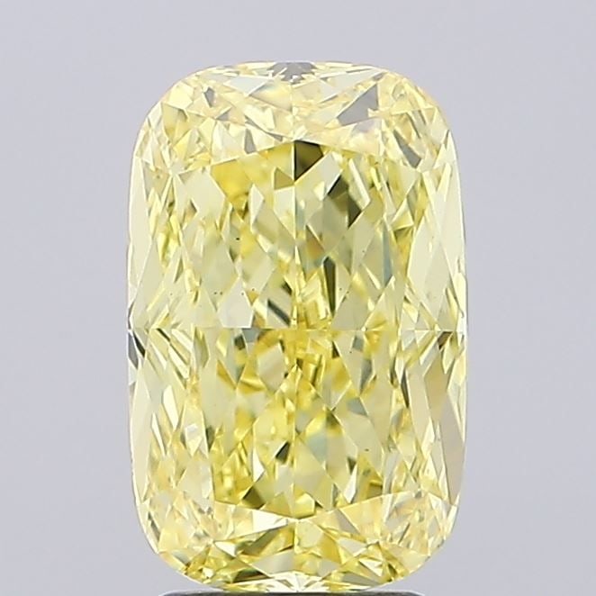 Loose Diamond - CUSHION MODIFIED 4.01ct Fancy Intense Yellow VS1: Loose Diamond - CUSHION MODIFIED 4.01ct Fancy Intense Yellow VS1 Source: This is a real non-mined Diamond that has been grown in a lab Shape: CUSHION MODIFIED Carats: 4.01 Color: Fancy Intense Yellow