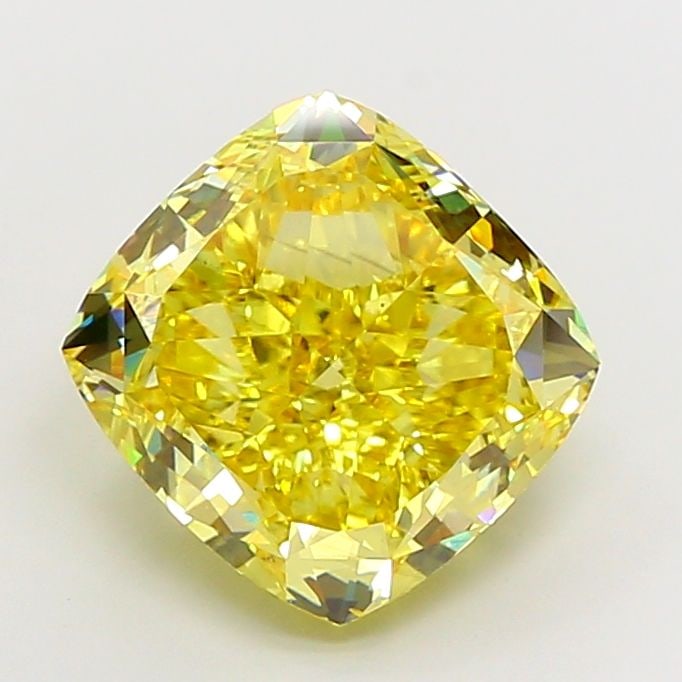 Loose Diamond - CUSHION MODIFIED 10.03ct Fancy Intense Yellow VS2: Loose Diamond - CUSHION MODIFIED 10.03ct Fancy Intense Yellow VS2 Source: This is a real non-mined Diamond that has been grown in a lab Shape: CUSHION MODIFIED Carats: 10.03 Color: Fancy Intense Yello