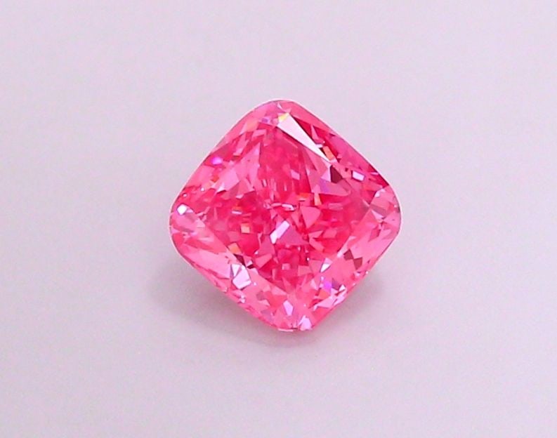 Loose Diamond - CUSHION MODIFIED 1.0ct Fancy Vivid Pink VS2: Loose Diamond - CUSHION MODIFIED 1.0ct Fancy Vivid Pink VS2 Source: This is a real non-mined Diamond that has been grown in a lab Shape: CUSHION MODIFIED Carats: 1.0 Color: Fancy Vivid Pink Certificat
