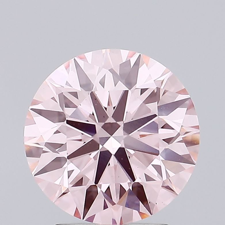 Ideal Loose Diamond - ROUND 2.4ct Fancy Vivid Pink VS2: Ideal Loose Diamond - ROUND 2.4ct Fancy Vivid Pink VS2 Source: This is a real non-mined Diamond that has been grown in a lab Shape: ROUND Carats: 2.4 Color: Fancy Vivid Pink Certification: IGI Video: