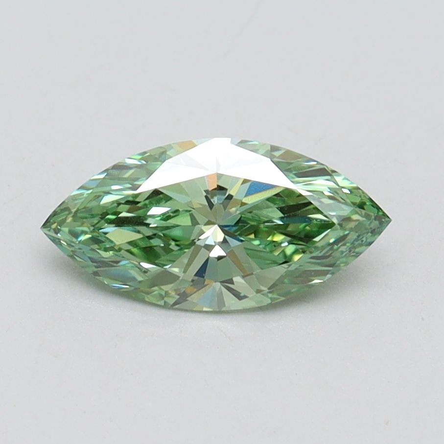 Loose Diamond - MARQUISE 0.77ct Fancy Vivid Green VVS2: Loose Diamond - MARQUISE 0.77ct Fancy Vivid Green VVS2 Source: This is a real non-mined Diamond that has been grown in a lab Shape: MARQUISE Carats: 0.77 Color: Fancy Vivid Green Certification: IGI Vi