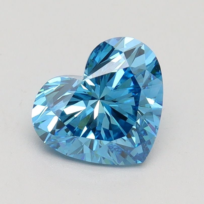 Loose Diamond - HEART 1.21ct Fancy Vivid Blue VS1: Loose Diamond - HEART 1.21ct Fancy Vivid Blue VS1 Source: This is a real non-mined Diamond that has been grown in a lab Shape: HEART Carats: 1.21 Color: Fancy Vivid Blue Certification: IGI Video: