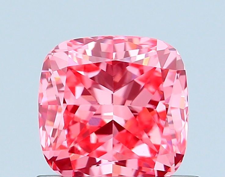 Loose Diamond - CUSHION BRILLIANT 0.78ct Fancy Vivid Pink VVS2: Loose Diamond - CUSHION BRILLIANT 0.78ct Fancy Vivid Pink VVS2 Source: This is a real non-mined Diamond that has been grown in a lab Shape: CUSHION BRILLIANT Carats: 0.78 Color: Fancy Vivid Pink Certi