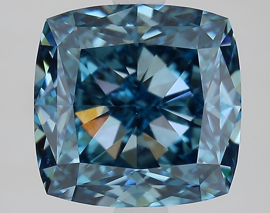Loose Diamond - CUSHION MODIFIED 3.67ct Fancy Vivid Blue VVS2: Loose Diamond - CUSHION MODIFIED 3.67ct Fancy Vivid Blue VVS2 Source: This is a real non-mined Diamond that has been grown in a lab Shape: CUSHION MODIFIED Carats: 3.67 Color: Fancy Vivid Blue Certifi