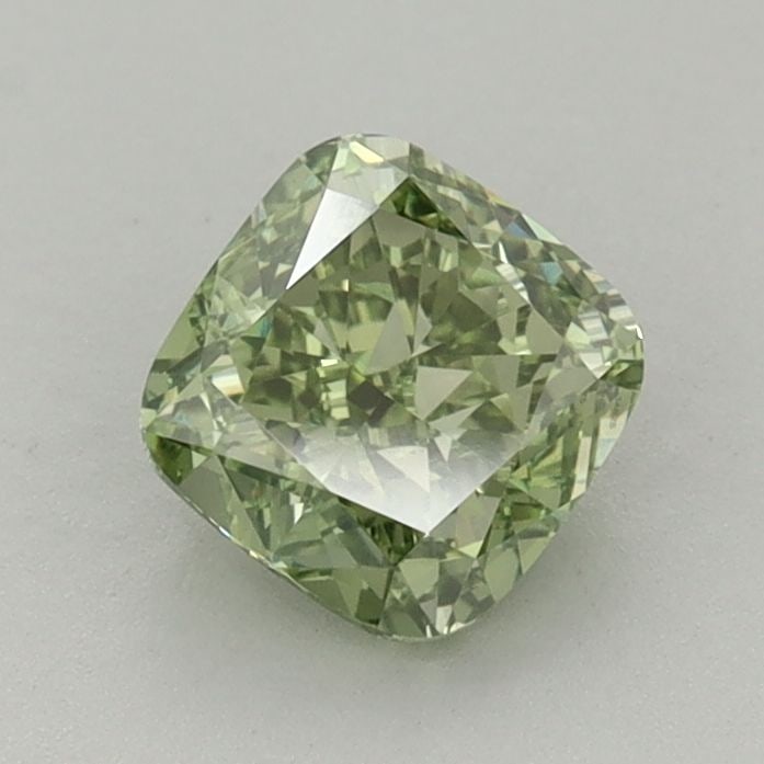 Loose Diamond - CUSHION MODIFIED 0.97ct Fancy Vivid Green VVS2: Loose Diamond - CUSHION MODIFIED 0.97ct Fancy Vivid Green VVS2 Source: This is a real non-mined Diamond that has been grown in a lab Shape: CUSHION MODIFIED Carats: 0.97 Color: Fancy Vivid Green Certi