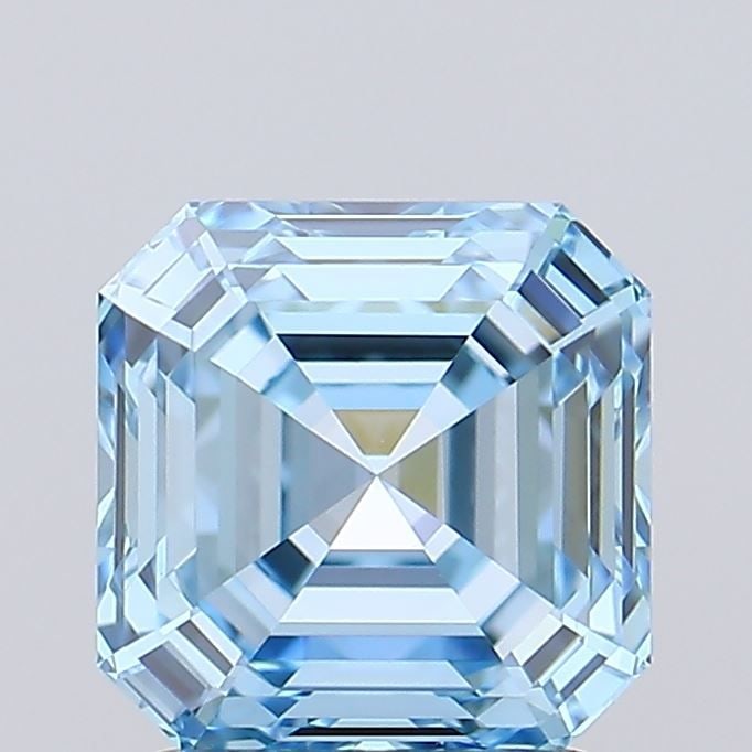 Loose Diamond - ASSCHER 1.64ct Fancy Intense Blue VVS1: Loose Diamond - ASSCHER 1.64ct Fancy Intense Blue VVS1 Source: This is a real non-mined Diamond that has been grown in a lab Shape: ASSCHER Carats: 1.64 Color: Fancy Intense Blue Certification: IGI