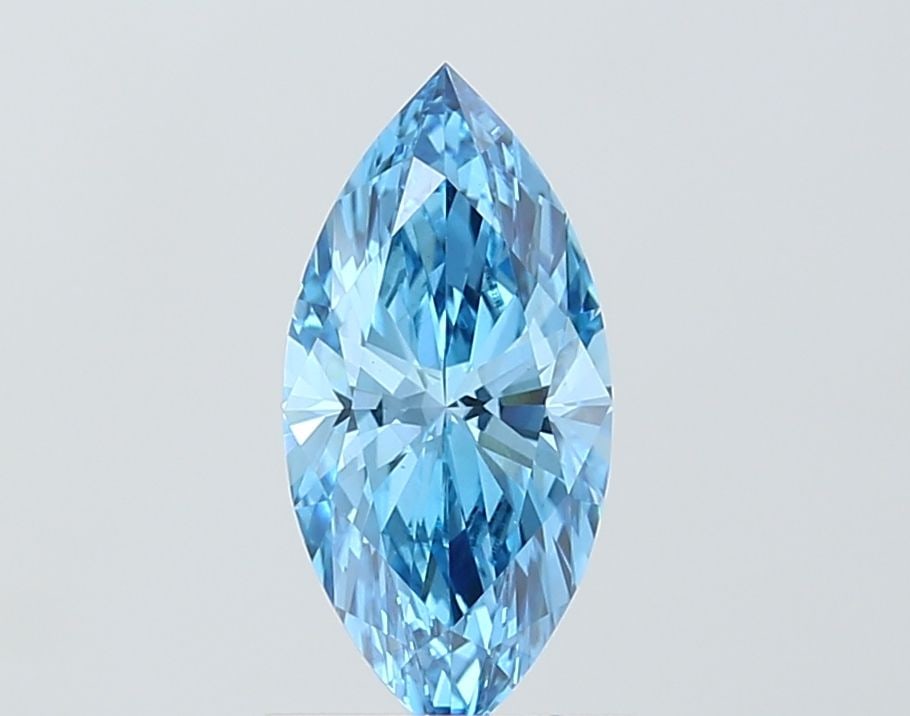 Loose Diamond - MARQUISE 1.03ct Fancy Vivid Blue VS1: Loose Diamond - MARQUISE 1.03ct Fancy Vivid Blue VS1 Source: This is a real non-mined Diamond that has been grown in a lab Shape: MARQUISE Carats: 1.03 Color: Fancy Vivid Blue Certification: IGI Video