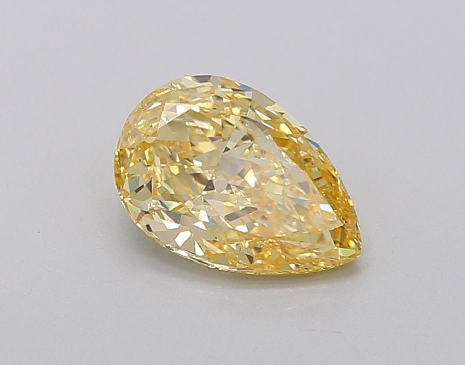 Loose Diamond - PEAR 1.03ct Fancy Intense Yellow VVS2: Loose Diamond - PEAR 1.03ct Fancy Intense Yellow VVS2 Source: This is a real non-mined Diamond that has been grown in a lab Shape: PEAR Carats: 1.03 Color: Fancy Intense Yellow Certification: IGI Vide