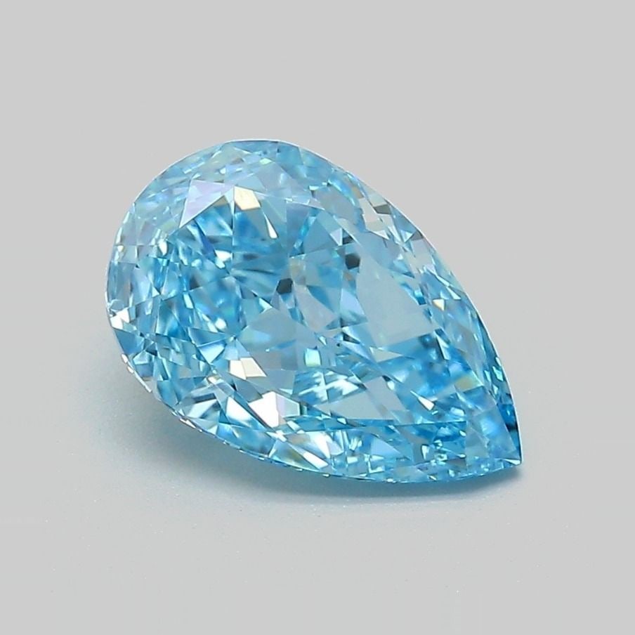 Loose Diamond - PEAR 2.21ct Fancy Vivid Blue VVS2: Loose Diamond - PEAR 2.21ct Fancy Vivid Blue VVS2 Source: This is a real non-mined Diamond that has been grown in a lab Shape: PEAR Carats: 2.21 Color: Fancy Vivid Blue Certification: IGI Video: