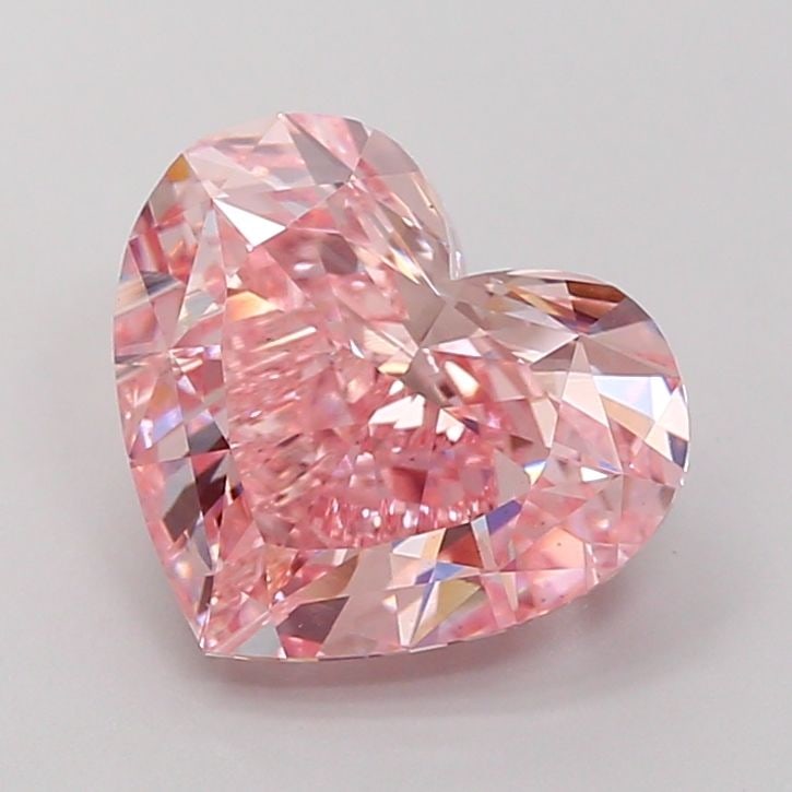Loose Diamond - HEART 4.05ct Fancy Vivid Pink VS2: Loose Diamond - HEART 4.05ct Fancy Vivid Pink VS2 Source: This is a real non-mined Diamond that has been grown in a lab Shape: HEART Carats: 4.05 Color: Fancy Vivid Pink Certification: IGI Video:
