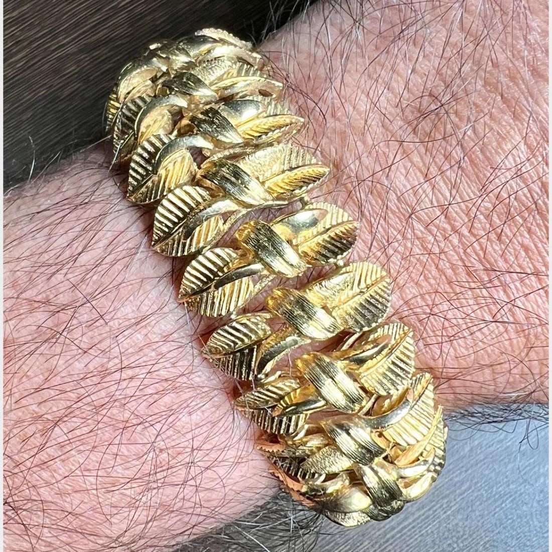 1960s 18K Yellow Gold 7.5 x 1 Inch Bracelet (1 of 3)