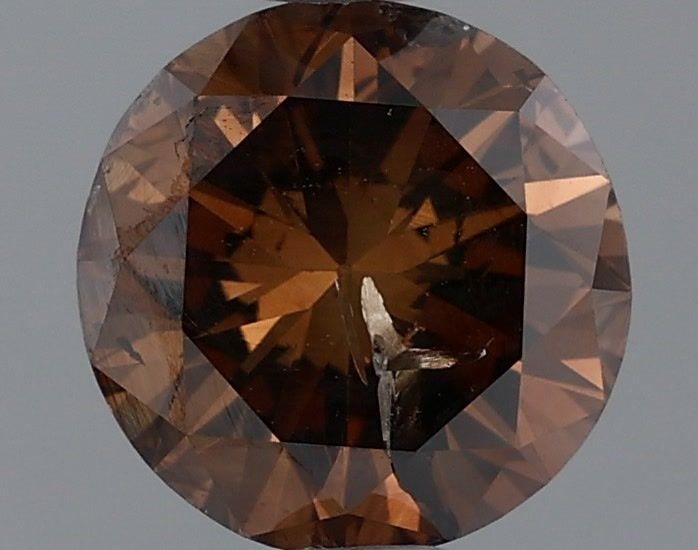 Loose Diamond - ROUND 1.03ct Fancy Dark Orangey Brown: Loose Diamond - ROUND 1.03ct Fancy Dark Orangey Brown Source: Natural Shape: ROUND Carats: 1.03 Color: Fancy Dark Orangey Brown Certification: GIA Video: