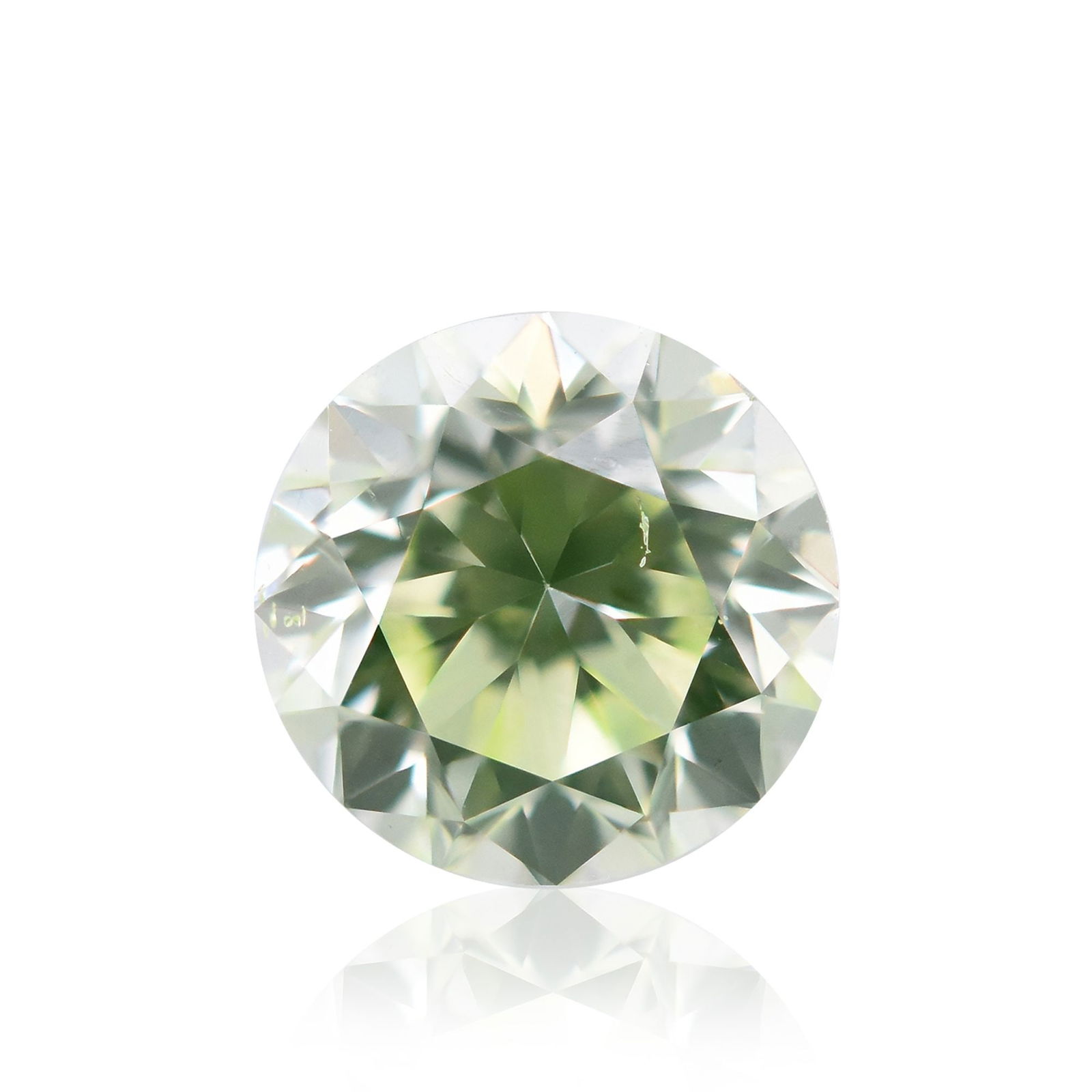 Loose Diamond - ROUND 0.51ct Fancy Green Yellow SI1: Loose Diamond - ROUND 0.51ct Fancy Green Yellow SI1 Source: Natural Shape: ROUND Carats: 0.51 Color: Fancy Green Yellow Certification: GIA Video: