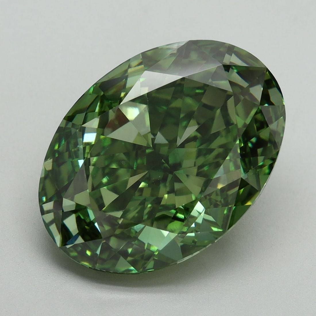 Loose Diamond - OVAL 10.74ct Fancy Vivid Green VS1 (1 of 1)