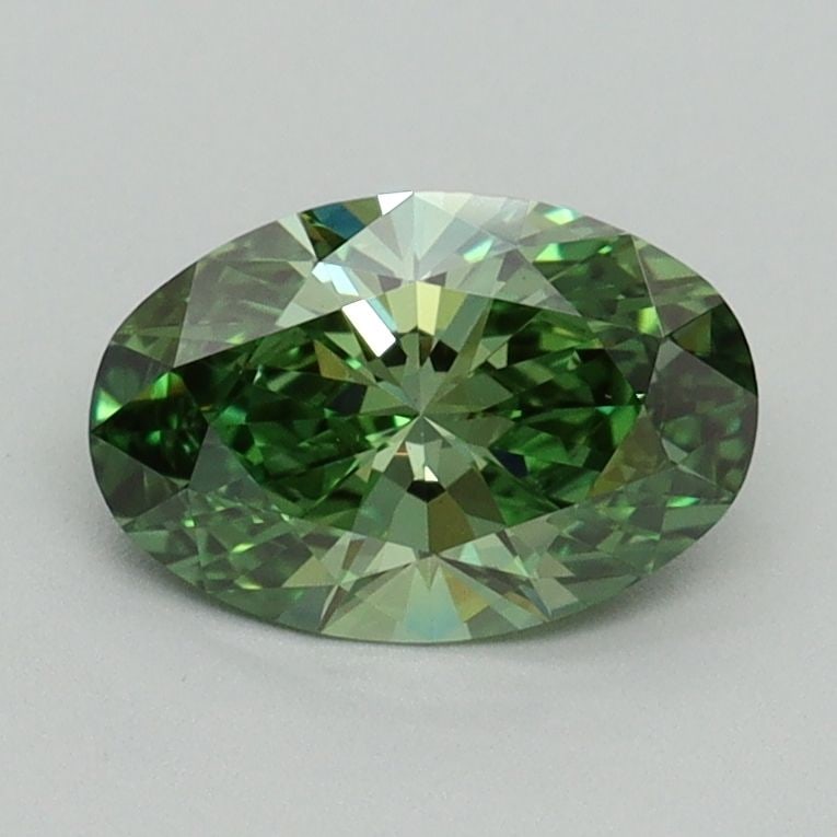 Loose Diamond - OVAL 0.91ct Fancy Vivid Green VS1: Loose Diamond - OVAL 0.91ct Fancy Vivid Green VS1 Source: This is a real non-mined Diamond that has been grown in a lab Shape: OVAL Carats: 0.91 Color: Fancy Vivid Green Certification: IGI Video:
