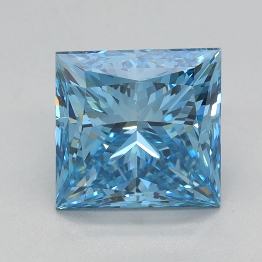 Loose Diamond - PRINCESS 1.57ct Fancy Vivid Blue VS1: Loose Diamond - PRINCESS 1.57ct Fancy Vivid Blue VS1 Source: This is a real non-mined Diamond that has been grown in a lab Shape: PRINCESS Carats: 1.57 Color: Fancy Vivid Blue Certification: IGI Video