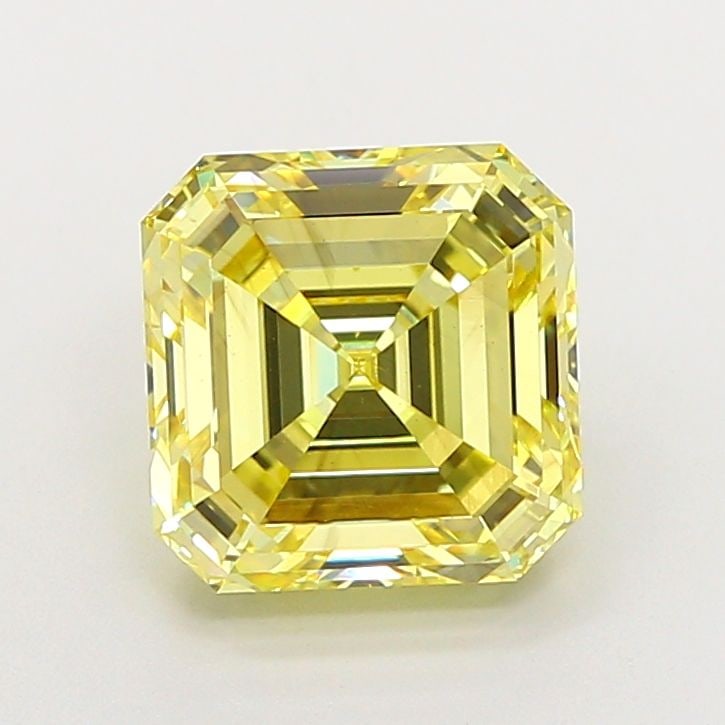 Loose Diamond - ASSCHER 3.76ct Fancy Intense Yellow SI1: Loose Diamond - ASSCHER 3.76ct Fancy Intense Yellow SI1 Source: This is a real non-mined Diamond that has been grown in a lab Shape: ASSCHER Carats: 3.76 Color: Fancy Intense Yellow Certification: IGI