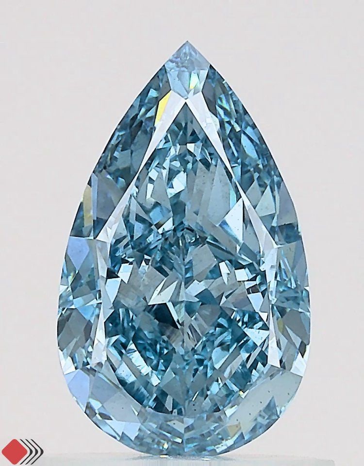 Loose Diamond - PEAR 1.11ct Fancy Vivid Blue VS1: Loose Diamond - PEAR 1.11ct Fancy Vivid Blue VS1 Source: This is a real non-mined Diamond that has been grown in a lab Shape: PEAR Carats: 1.11 Color: Fancy Vivid Blue Certification: IGI Video: