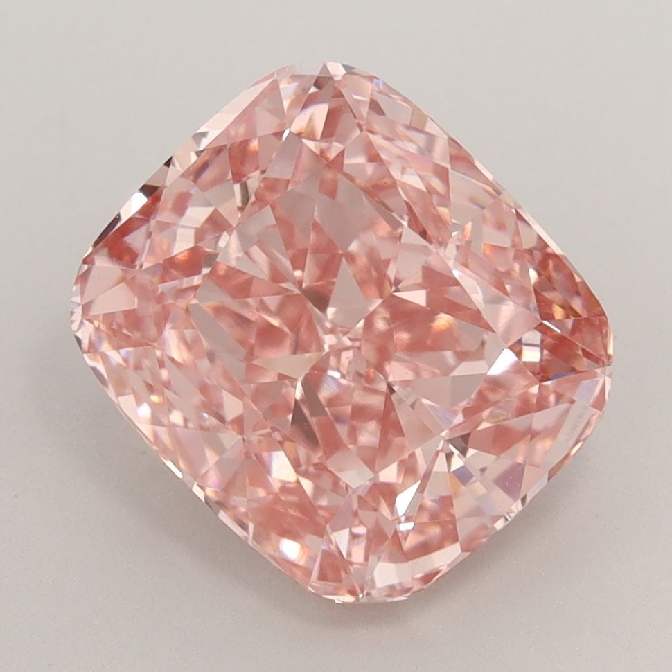 Loose Diamond - CUSHION BRILLIANT 3.4ct Fancy Vivid Pink VS1: Loose Diamond - CUSHION BRILLIANT 3.4ct Fancy Vivid Pink VS1 Source: This is a real non-mined Diamond that has been grown in a lab Shape: CUSHION BRILLIANT Carats: 3.4 Color: Fancy Vivid Pink Certific