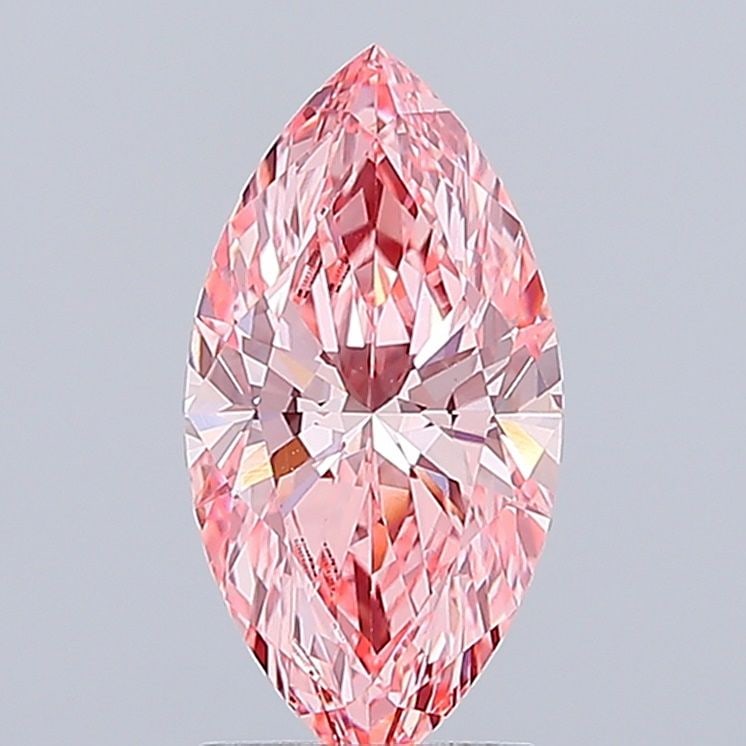 Loose Diamond - MARQUISE 2.08ct Fancy Vivid Pink VS1: Loose Diamond - MARQUISE 2.08ct Fancy Vivid Pink VS1 Source: This is a real non-mined Diamond that has been grown in a lab Shape: MARQUISE Carats: 2.08 Color: Fancy Vivid Pink Certification: IGI Video