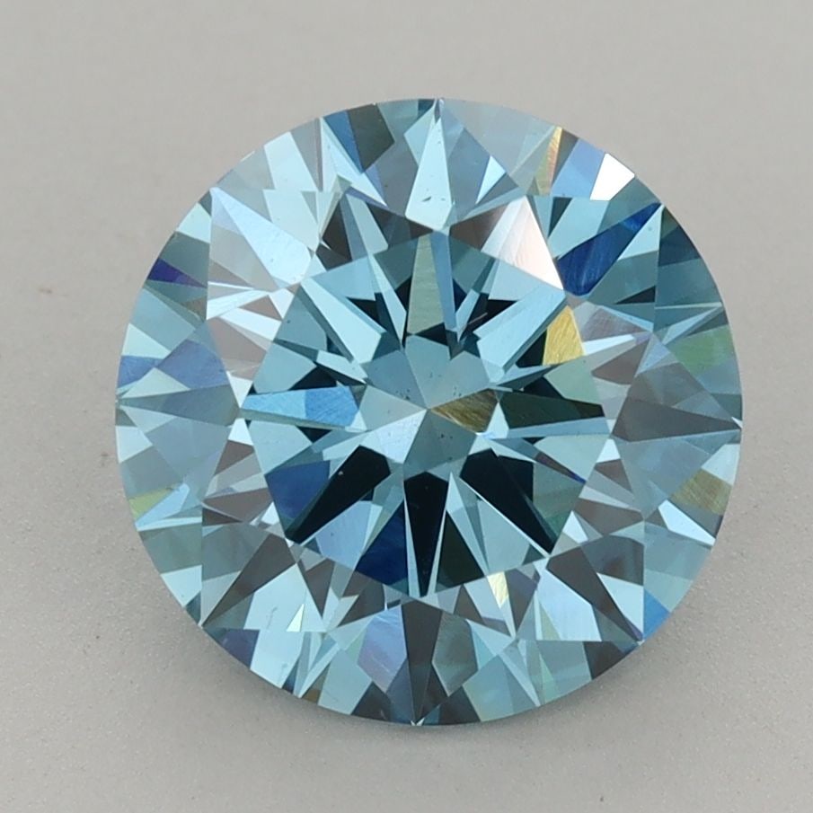 Ideal Loose Diamond - ROUND 3.41ct Fancy Vivid Blue VS1: Ideal Loose Diamond - ROUND 3.41ct Fancy Vivid Blue VS1 Source: This is a real non-mined Diamond that has been grown in a lab Shape: ROUND Carats: 3.41 Color: Fancy Vivid Blue Certification: IGI Video