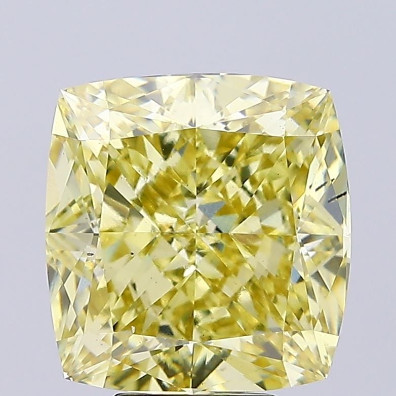 Loose Diamond - CUSHION BRILLIANT 7.08ct Fancy Intense Yellow VS2: Loose Diamond - CUSHION BRILLIANT 7.08ct Fancy Intense Yellow VS2 Source: This is a real non-mined Diamond that has been grown in a lab Shape: CUSHION BRILLIANT Carats: 7.08 Color: Fancy Intense Yello