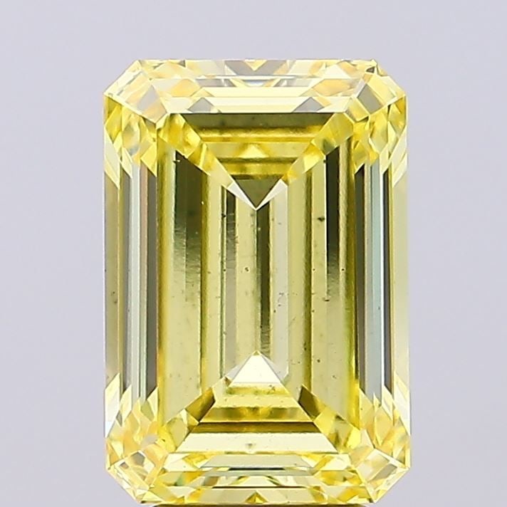 Loose Diamond - EMERALD 5.08ct Fancy Intense Yellow VS2: Loose Diamond - EMERALD 5.08ct Fancy Intense Yellow VS2 Source: This is a real non-mined Diamond that has been grown in a lab Shape: EMERALD Carats: 5.08 Color: Fancy Intense Yellow Certification: IGI