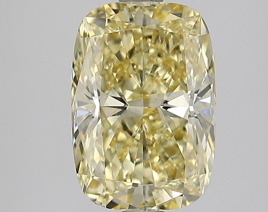 Loose Diamond - CUSHION BRILLIANT 2.43ct Fancy Intense Yellow VS1: Loose Diamond - CUSHION BRILLIANT 2.43ct Fancy Intense Yellow VS1 Source: This is a real non-mined Diamond that has been grown in a lab Shape: CUSHION BRILLIANT Carats: 2.43 Color: Fancy Intense Yello