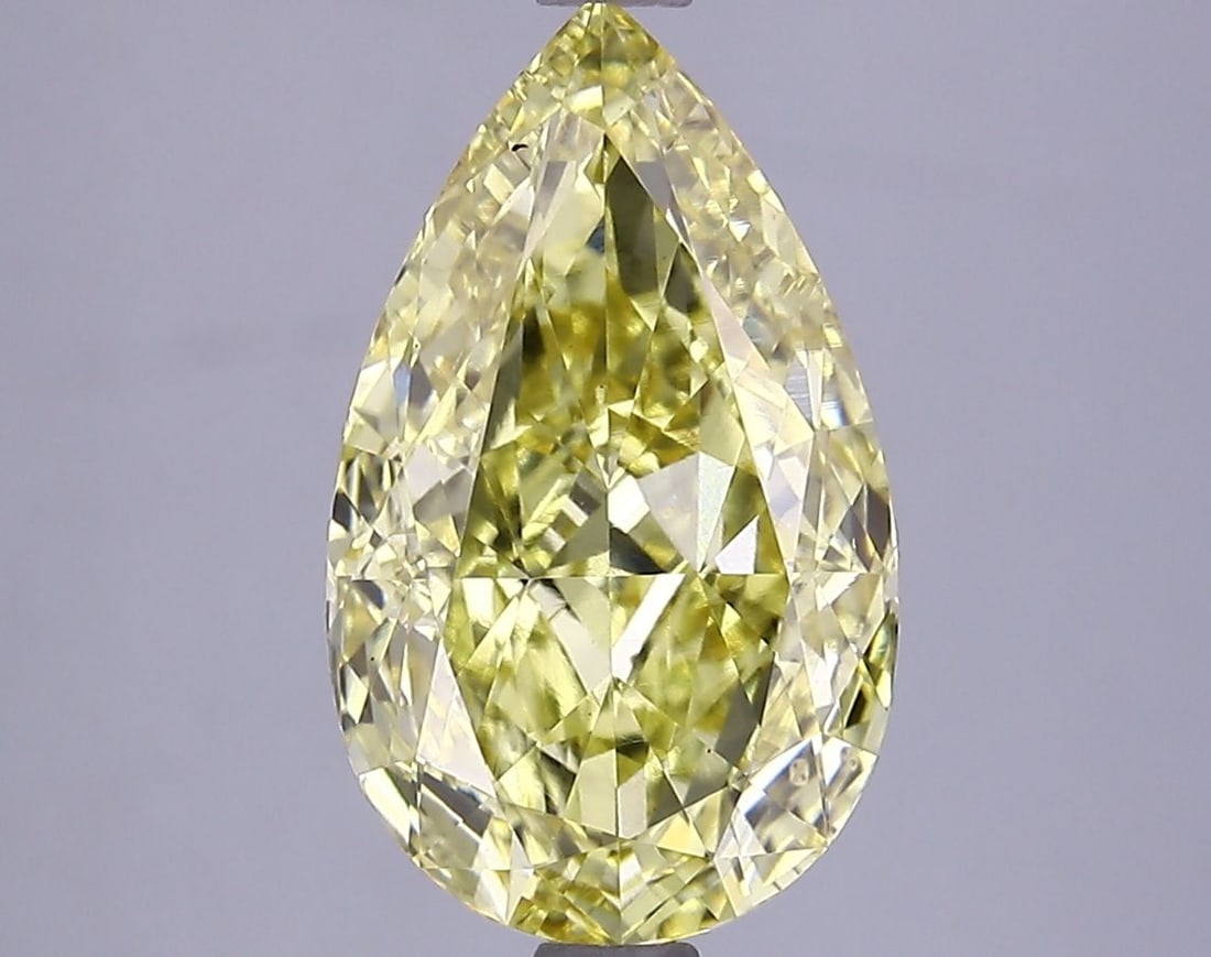 Loose Diamond - PEAR 3.51ct Fancy Vivid Yellow VS2: Loose Diamond - PEAR 3.51ct Fancy Vivid Yellow VS2 Source: This is a real non-mined Diamond that has been grown in a lab Shape: PEAR Carats: 3.51 Color: Fancy Vivid Yellow Certification: IGI Video: