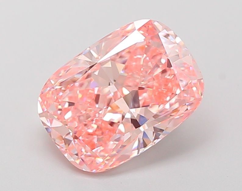 Loose Diamond - CUSHION MODIFIED 2.57ct Fancy Vivid Pink VVS2: Loose Diamond - CUSHION MODIFIED 2.57ct Fancy Vivid Pink VVS2 Source: This is a real non-mined Diamond that has been grown in a lab Shape: CUSHION MODIFIED Carats: 2.57 Color: Fancy Vivid Pink Certifi
