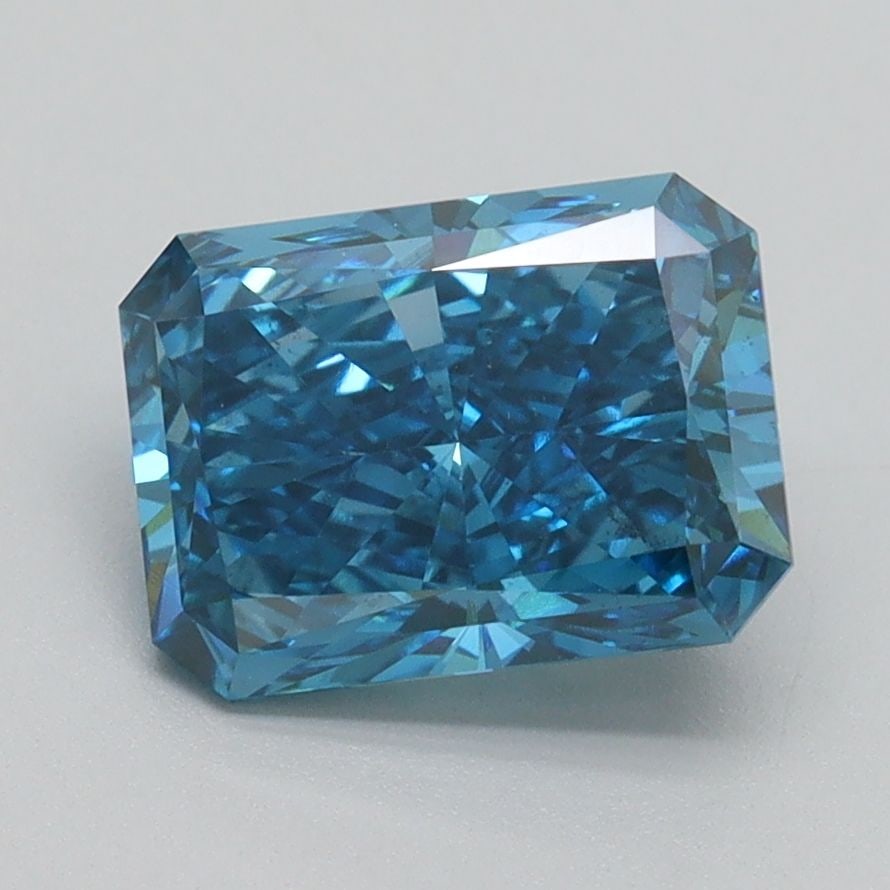 Loose Diamond - RADIANT 2.02ct Fancy Vivid Blue SI1: Loose Diamond - RADIANT 2.02ct Fancy Vivid Blue SI1 Source: This is a real non-mined Diamond that has been grown in a lab Shape: RADIANT Carats: 2.02 Color: Fancy Vivid Blue Certification: IGI Video: