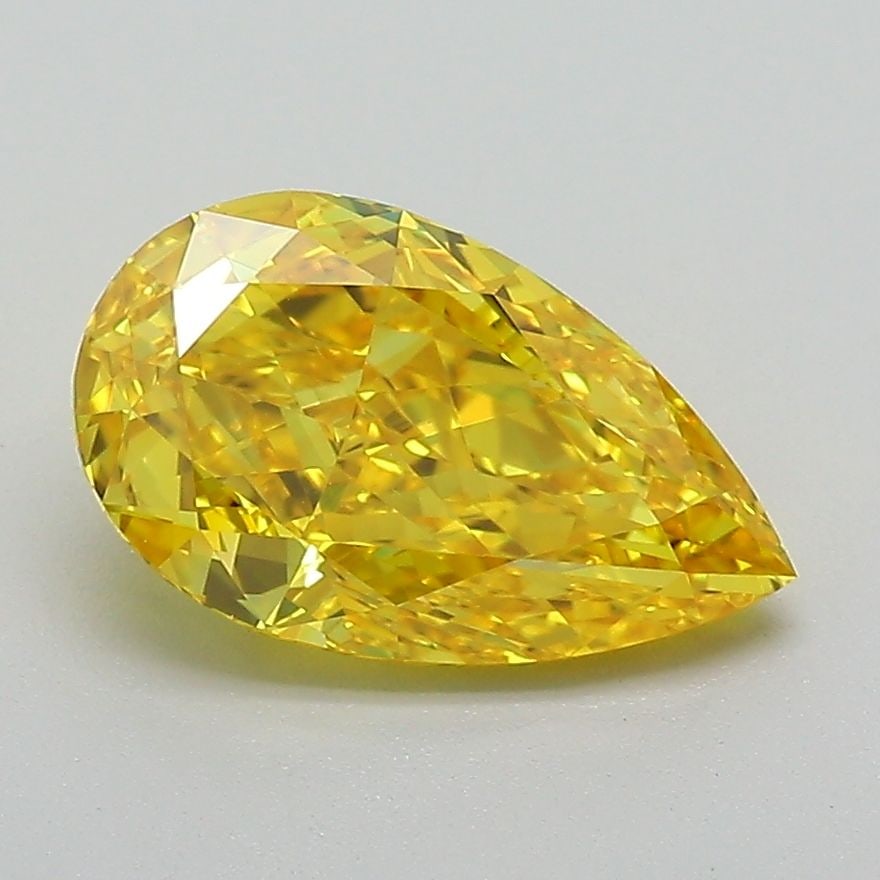 Loose Diamond - PEAR 1.86ct Fancy Vivid Yellow VVS2: Loose Diamond - PEAR 1.86ct Fancy Vivid Yellow VVS2 Source: This is a real non-mined Diamond that has been grown in a lab Shape: PEAR Carats: 1.86 Color: Fancy Vivid Yellow Certification: IGI Video: