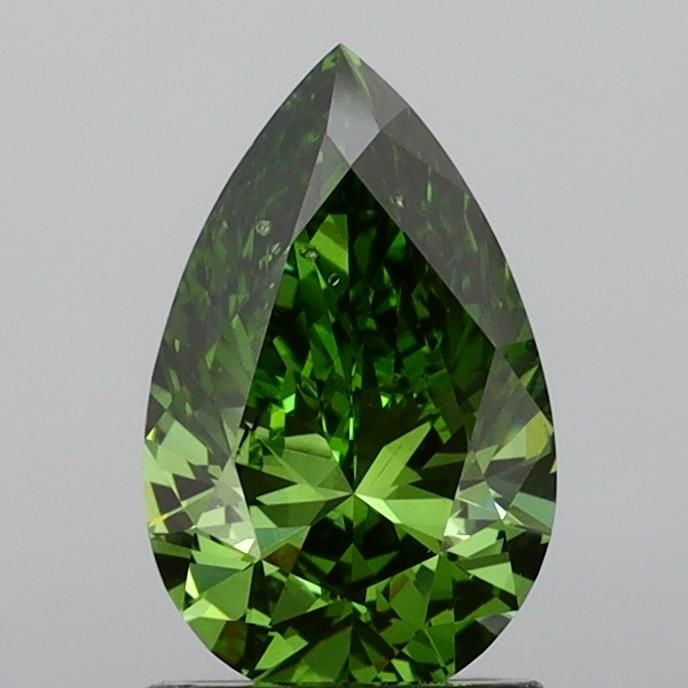 Loose Diamond - PEAR 1.51ct Fancy Vivid Green SI1: Loose Diamond - PEAR 1.51ct Fancy Vivid Green SI1 Source: This is a real non-mined Diamond that has been grown in a lab Shape: PEAR Carats: 1.51 Color: Fancy Vivid Green Certification: IGI Video: