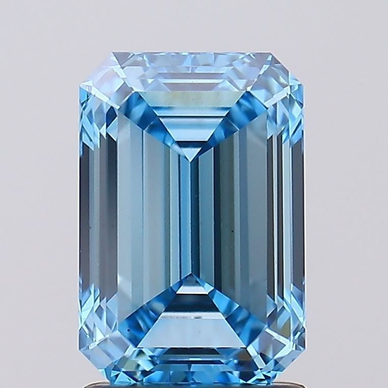 Loose Diamond - EMERALD 2.04ct Fancy Vivid Blue VS1: Loose Diamond - EMERALD 2.04ct Fancy Vivid Blue VS1 Source: This is a real non-mined Diamond that has been grown in a lab Shape: EMERALD Carats: 2.04 Color: Fancy Vivid Blue Certification: IGI Video: