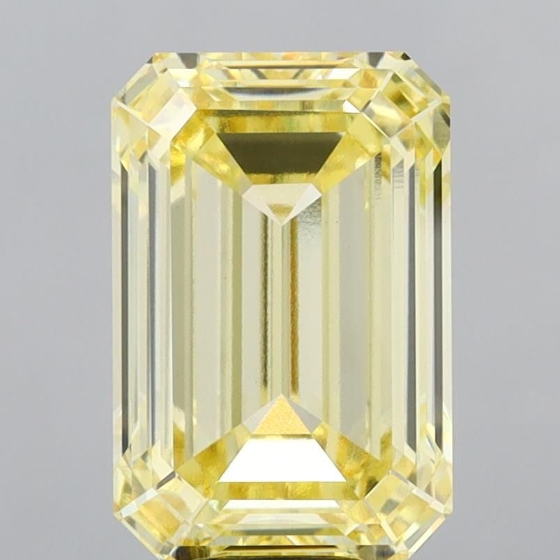 Loose Diamond - EMERALD 10.06ct Fancy Intense Yellow VVS2: Loose Diamond - EMERALD 10.06ct Fancy Intense Yellow VVS2 Source: This is a real non-mined Diamond that has been grown in a lab Shape: EMERALD Carats: 10.06 Color: Fancy Intense Yellow Certification: