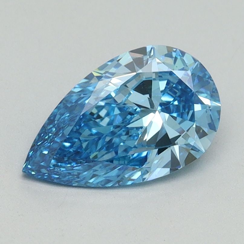 Loose Diamond - PEAR 1.08ct Fancy Vivid Blue VS2: Loose Diamond - PEAR 1.08ct Fancy Vivid Blue VS2 Source: This is a real non-mined Diamond that has been grown in a lab Shape: PEAR Carats: 1.08 Color: Fancy Vivid Blue Certification: IGI Video: