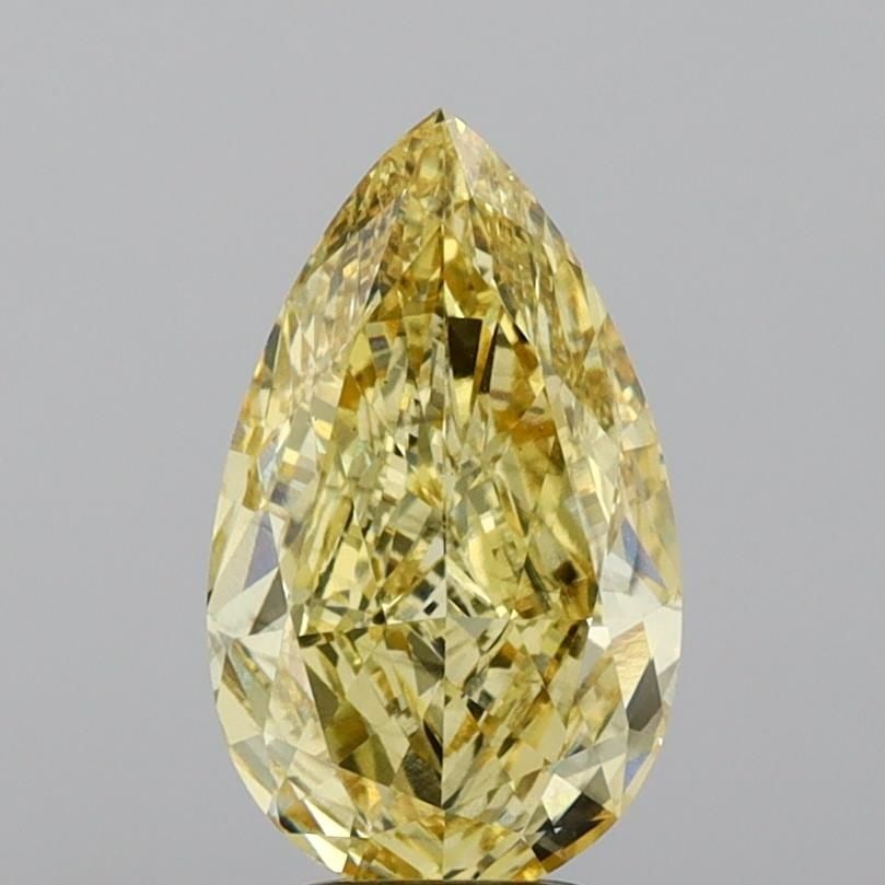 Loose Diamond - PEAR 4.01ct Fancy Intense Yellow VS2: Loose Diamond - PEAR 4.01ct Fancy Intense Yellow VS2 Source: This is a real non-mined Diamond that has been grown in a lab Shape: PEAR Carats: 4.01 Color: Fancy Intense Yellow Certification: IGI Video