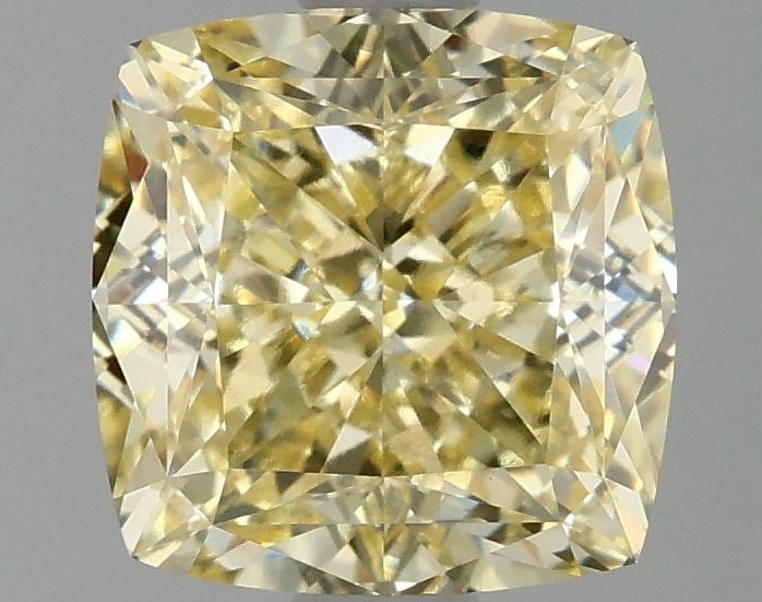 Loose Diamond - CUSHION MODIFIED 2.06ct Fancy Intense Yellow VS1: Loose Diamond - CUSHION MODIFIED 2.06ct Fancy Intense Yellow VS1 Source: This is a real non-mined Diamond that has been grown in a lab Shape: CUSHION MODIFIED Carats: 2.06 Color: Fancy Intense Yellow