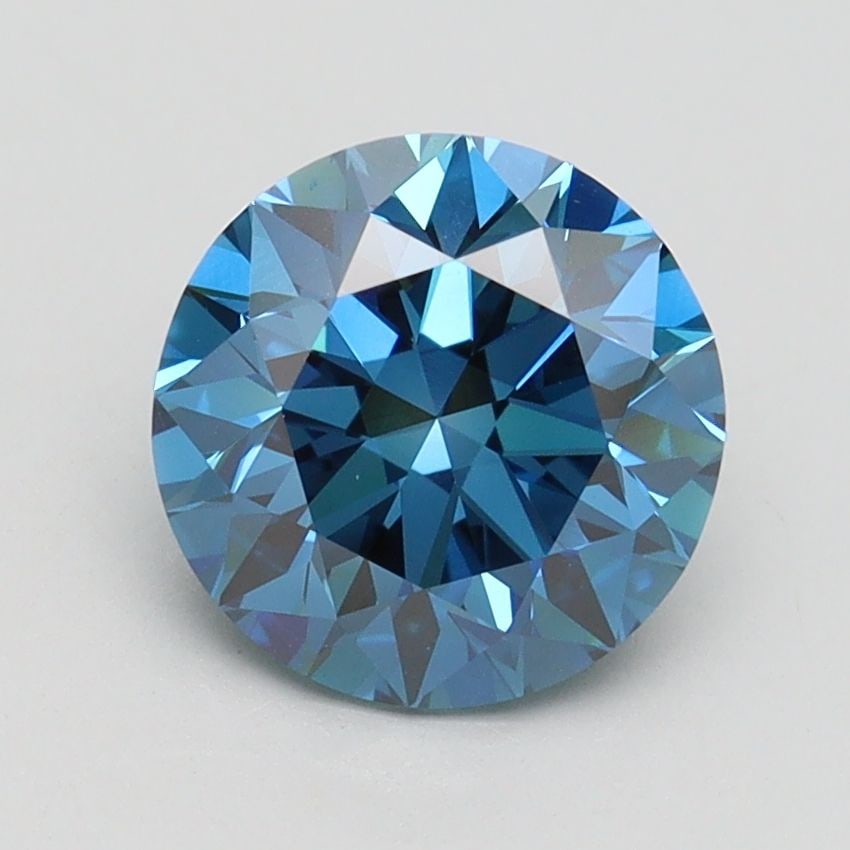 Loose Diamond - ROUND 1.8ct Fancy Vivid Blue VS1: Loose Diamond - ROUND 1.8ct Fancy Vivid Blue VS1 Source: This is a real non-mined Diamond that has been grown in a lab Shape: ROUND Carats: 1.8 Color: Fancy Vivid Blue Certification: IGI Video: