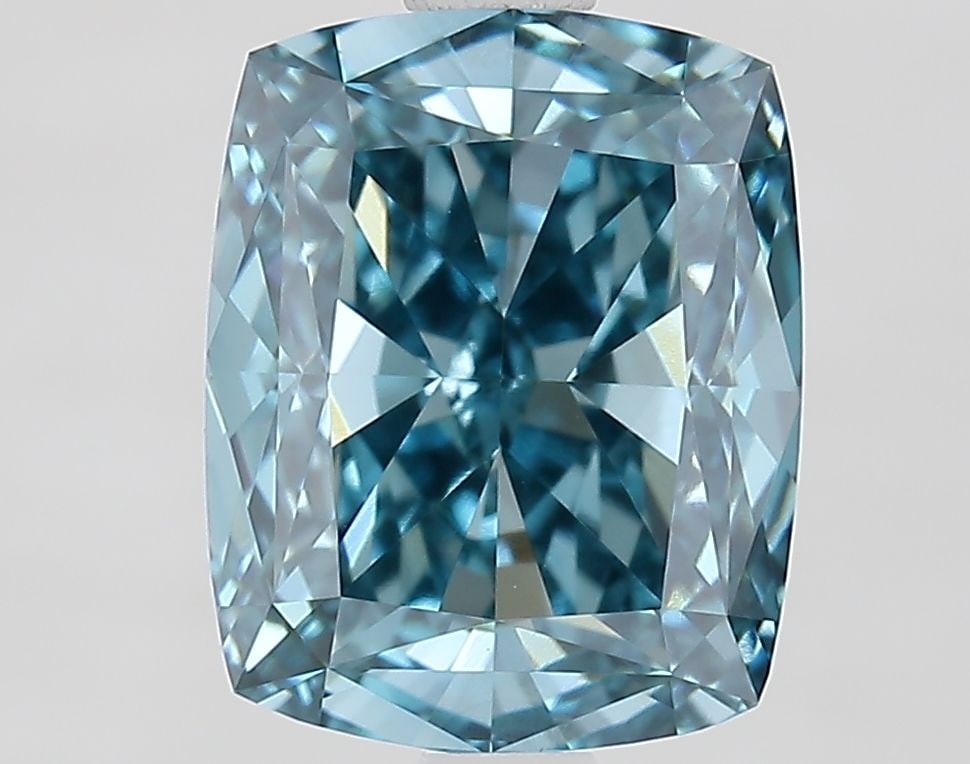 Loose Diamond - CUSHION MODIFIED 2.66ct Fancy Vivid Blue VVS2: Loose Diamond - CUSHION MODIFIED 2.66ct Fancy Vivid Blue VVS2 Source: This is a real non-mined Diamond that has been grown in a lab Shape: CUSHION MODIFIED Carats: 2.66 Color: Fancy Vivid Blue Certifi