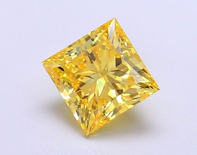 Loose Diamond - PRINCESS 1.53ct Fancy Vivid Yellow VVS2: Loose Diamond - PRINCESS 1.53ct Fancy Vivid Yellow VVS2 Source: This is a real non-mined Diamond that has been grown in a lab Shape: PRINCESS Carats: 1.53 Color: Fancy Vivid Yellow Certification: IGI