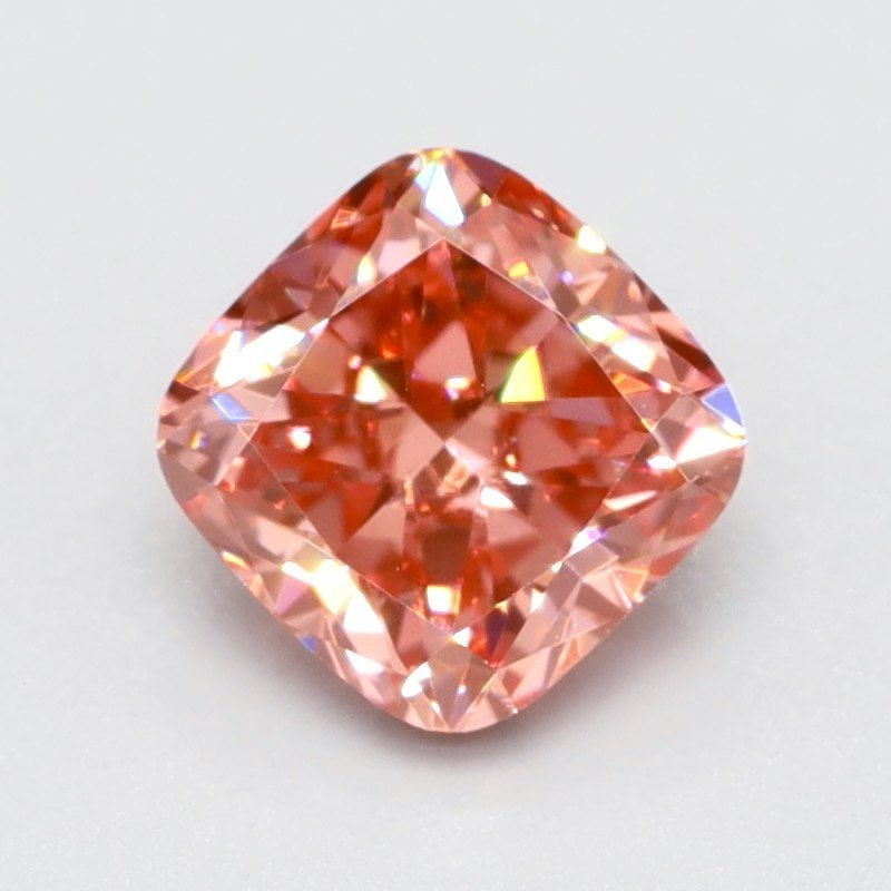 Loose Diamond - CUSHION BRILLIANT 0.58ct Fancy Vivid Pink VS1: Loose Diamond - CUSHION BRILLIANT 0.58ct Fancy Vivid Pink VS1 Source: This is a real non-mined Diamond that has been grown in a lab Shape: CUSHION BRILLIANT Carats: 0.58 Color: Fancy Vivid Pink Certif