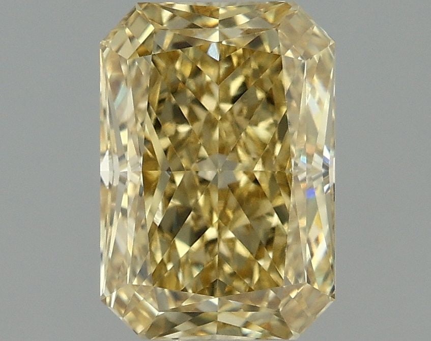 Loose Diamond - RADIANT 1.29ct Fancy Intense Yellow VVS2: Loose Diamond - RADIANT 1.29ct Fancy Intense Yellow VVS2 Source: This is a real non-mined Diamond that has been grown in a lab Shape: RADIANT Carats: 1.29 Color: Fancy Intense Yellow Certification: IG