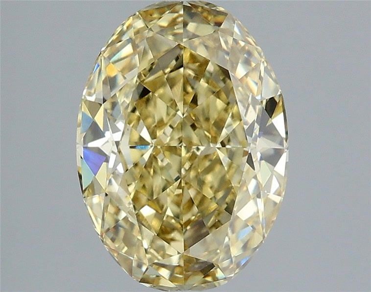 Loose Diamond - OVAL 2.62ct Fancy Yellow VVS2: Loose Diamond - OVAL 2.62ct Fancy Yellow VVS2 Source: This is a real non-mined Diamond that has been grown in a lab Shape: OVAL Carats: 2.62 Color: Fancy Yellow Certification: IGI Video: