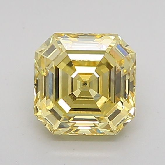 Loose Diamond - ASSCHER 1.11ct Fancy Intense Yellow VS2: Loose Diamond - ASSCHER 1.11ct Fancy Intense Yellow VS2 Source: This is a real non-mined Diamond that has been grown in a lab Shape: ASSCHER Carats: 1.11 Color: Fancy Intense Yellow Certification: IGI