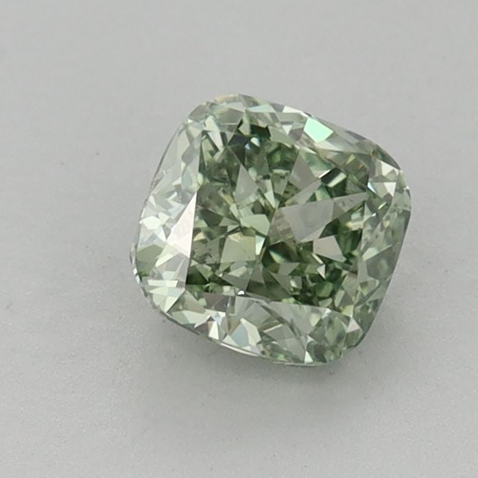 Loose Diamond - CUSHION MODIFIED 0.87ct Fancy Vivid Green VS2: Loose Diamond - CUSHION MODIFIED 0.87ct Fancy Vivid Green VS2 Source: This is a real non-mined Diamond that has been grown in a lab Shape: CUSHION MODIFIED Carats: 0.87 Color: Fancy Vivid Green Certif