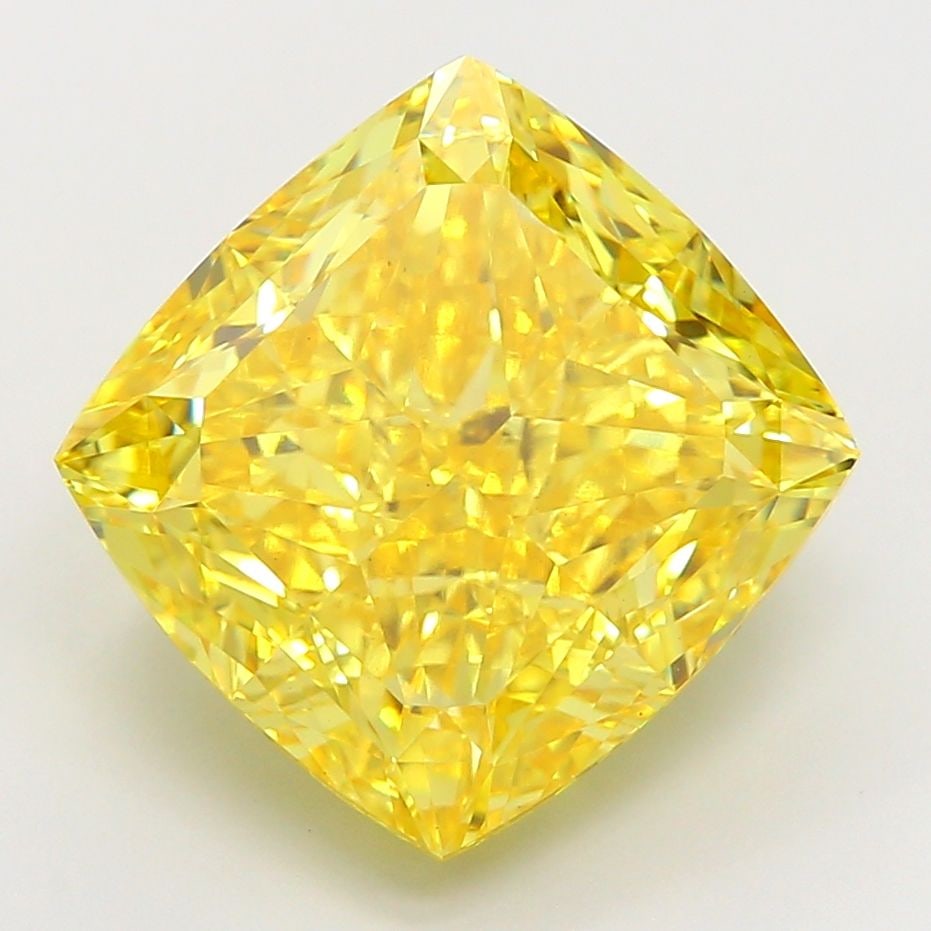 Loose Diamond - CUSHION MODIFIED 10.68ct Fancy Vivid Yellow VS2: Loose Diamond - CUSHION MODIFIED 10.68ct Fancy Vivid Yellow VS2 Source: This is a real non-mined Diamond that has been grown in a lab Shape: CUSHION MODIFIED Carats: 10.68 Color: Fancy Vivid Yellow Ce